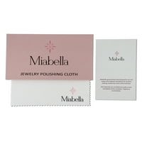 Miabella's 2- Carat T.G.W. יצר ספיר לבן עגילי מנוף של אשכול לב סטרלינג סטרלינג