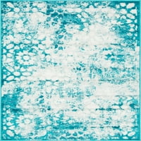 נול ייחודי מקורה מלבני במצוקה מודרנית שטיחים כחולים לבנים, 3 '5' 3