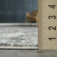 LOOMAKNOTI RHANE ALEMERN 3 '5' שטיח מבטא מקורה מזרחי אפור