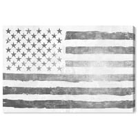 אמריקנה וחופש סלעי פטריוטי כל דגלים ארהב דגלים מצביעים על הדפס אמנות קנבס