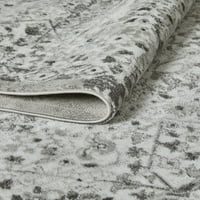 לומקנוטי ראן אלרקה 4' 6 ' אפור שטיח מקורה מזרחי