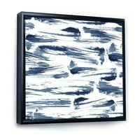 עיצוב 'טקסטורה מימית של כחול מופשט' מודרני מודרני דפוס אמנות קיר בד מודרני