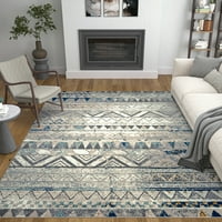 שטיח שטיח עכשווי שבטי רב-צבעוני סלון קל לניקוי קל