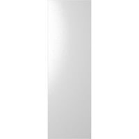 עבודת טחנה של Ekena 18 W 69 H True Fit PVC פאנל יחיד שברון שברון מודרני סגנון תריסים קבועים, לבן