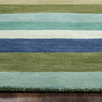 שטיח רב -צבעוני של Rizzy Home בצמר 5'x8 '