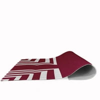 5 'עגול פשוט פסים פינת חיננית שטיח אזור שניל מודרני ועכשווי, אדום מארון אדום