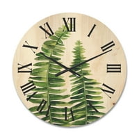 עיצוב 'צמח שרך עלי פרט' IV 'שעון קיר עץ חווה