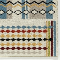 שטיחים אמריקה ברדפורד KH20A קרם שבטי שבטי מרוקאי מרוקאי רב שטיח, 8'x10 '