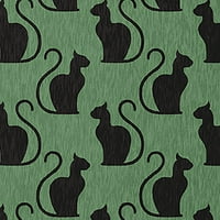 פשוט חתולים דייזי ספוקי מרווה של ליל כל הקדושים שטיח אזור צ'ניל, 5 'סיבוב