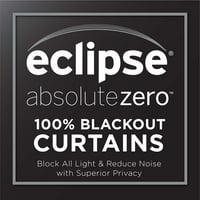 Eclipse Warren מרקם מוצק אפס אפס Blackout Grommet Top Window Panel, לבן שנהב לבן, 108