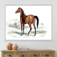 עיצוב 'סוס עתיק' בית חווה ממוסגר הדפס אמנות קיר קיר