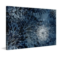 מרמונט היל - פרץ פרחים כחול הדפס צביעה על בד עטוף
