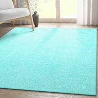 שטיח שטיח שטיח מוצק מוצק מוצק טורקיז שטוח 7'7 9'10 שטיח אזור