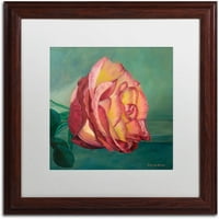 סימן מסחרי אמנות ורד הוא רוז 2 אמנות בד מאת לילי ואן בינן, מט, מס, מסגרת עץ