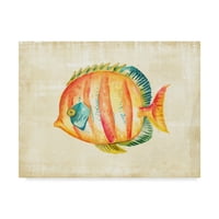 סימן מסחרי אמנות 'אקווריום דגים השני' בד אמנות על ידי צ ' ריקליה זריס