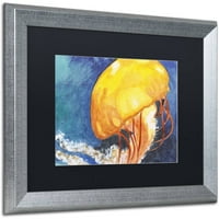 סימן מסחרי אמנות פריז בוטניק לילי בורגונדי אמנות בד מאת ג'ניפר רדסטרייק שחור מט, מסגרת כסף