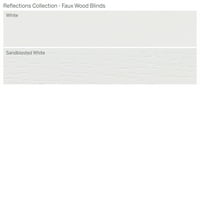 אוסף השתקפויות בהתאמה אישית, 2 תריסי עץ אלחוטיים, לבן עם חול, 3 4 רוחב 72